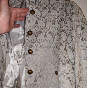 Boutique silver button cape style jacket